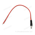 Câble de cordon de fiche d&#39;alimentation DC mâle 20AWG 30cm